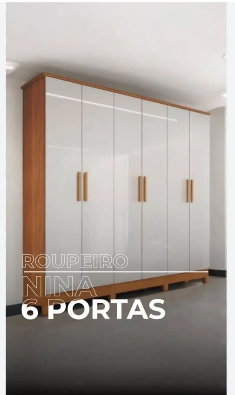 Guarda roupas clássico MDF 2,12m  - Foto 4