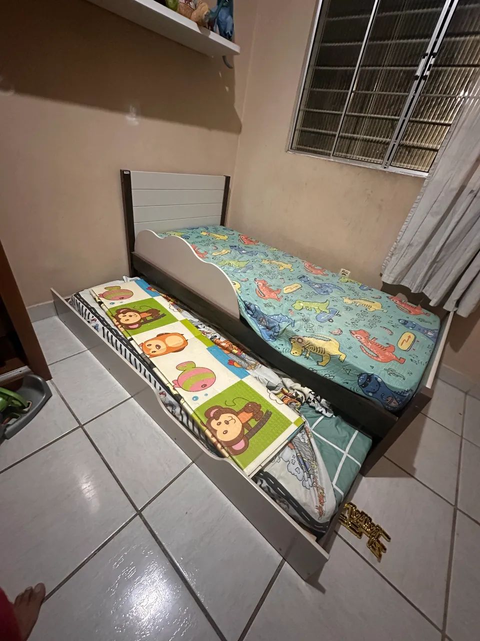 Cama Infantil com Cama Auxiliar | Perfeito Estado | R$ 400 - Foto 2