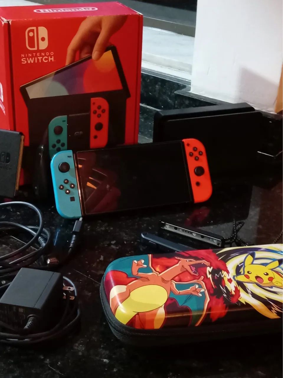 Nintendo Switch OLED com película e case - Foto 5