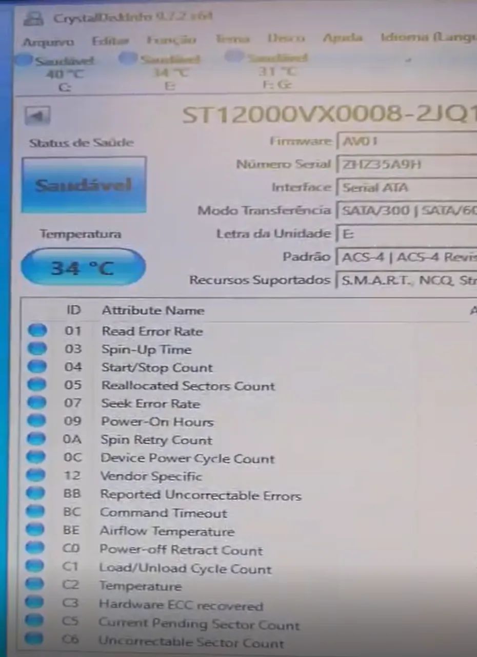 HD SEAGATE 12TB - 100% - Foto 4