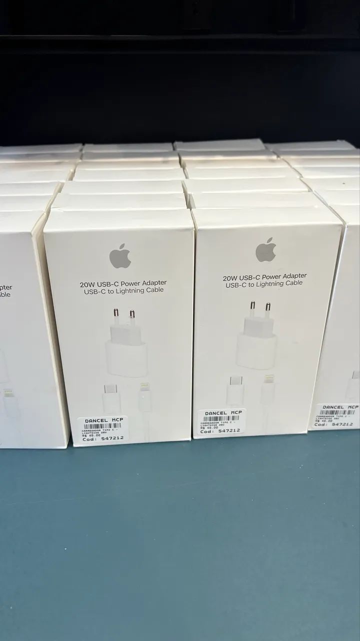Carregador de iPhone carga rápida 20w