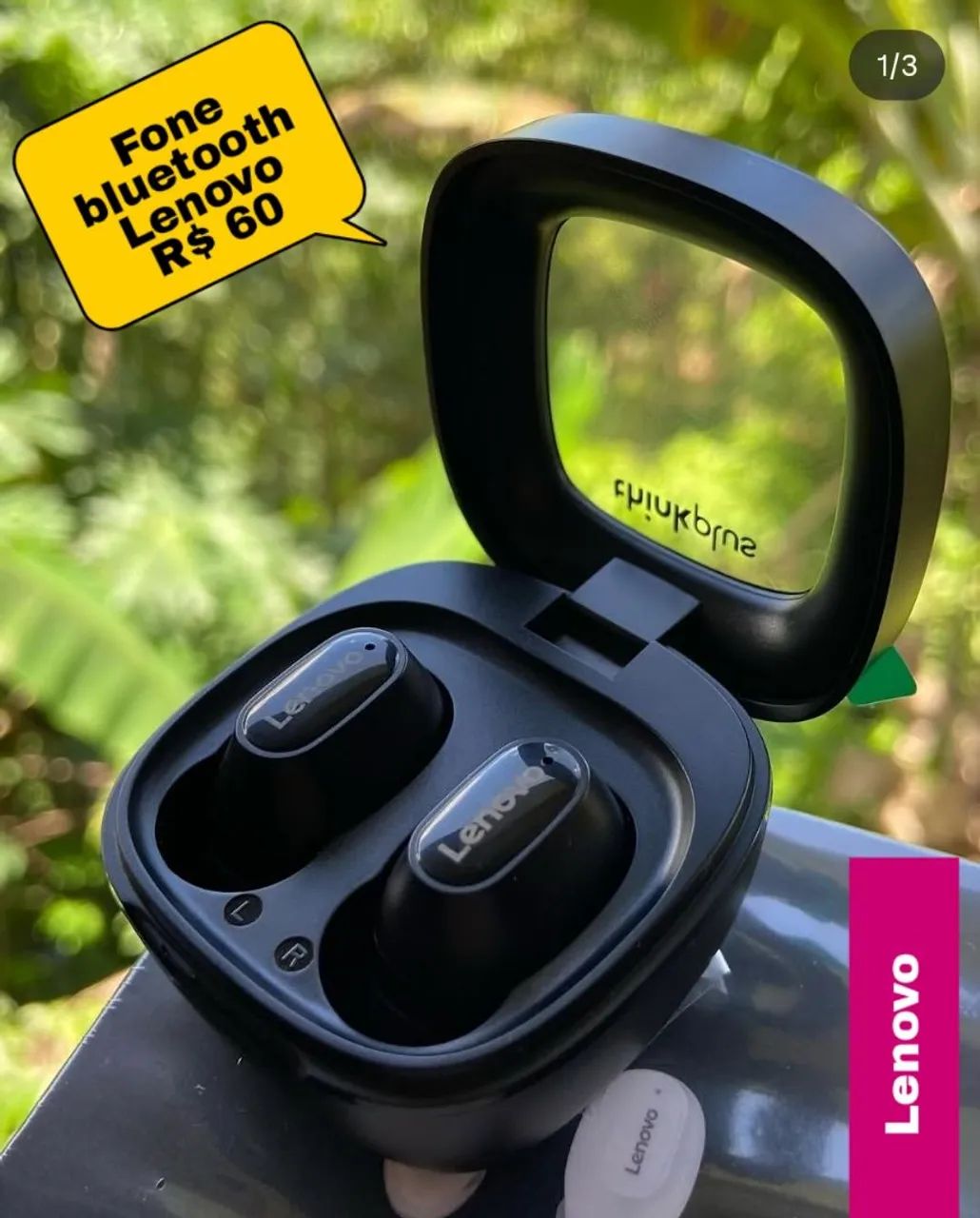 Fone bluetooth Lenovo xt62 R$ 60