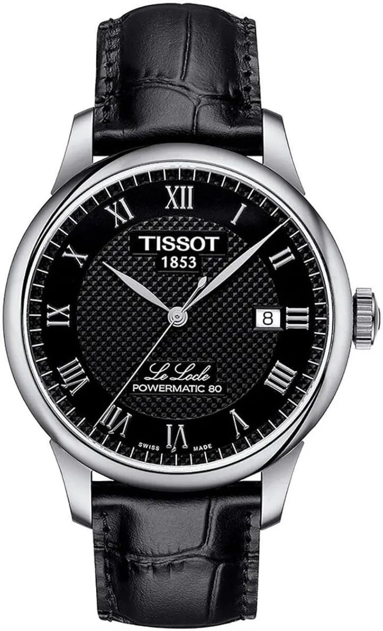Tissot Le Locle Powermatic 80 pulseira de couro