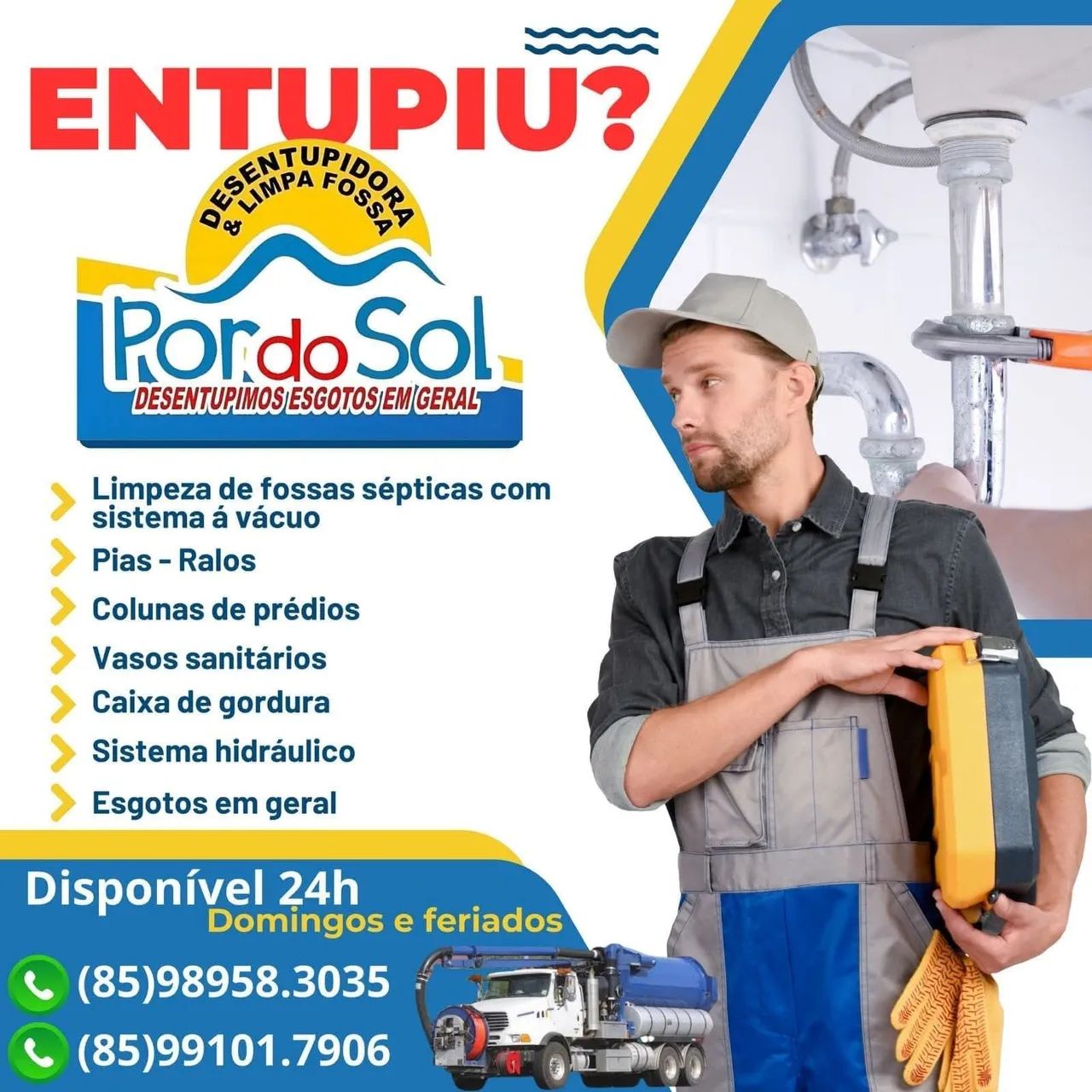 Desentupimento em geral e limpa fossa