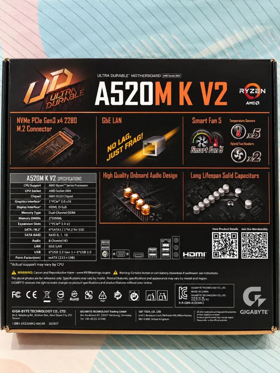 PLACA MAE GIGABYTE A520M K V2 - NOVA NUNCA USADA - Foto 3