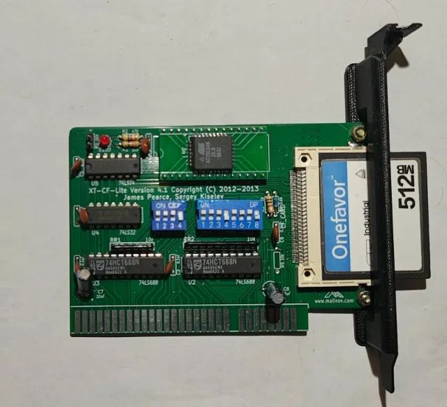 Kit XT-CF-Lite v4.1 Interface compactflash para PC/XT 286,386 mais cartão CF 512MB