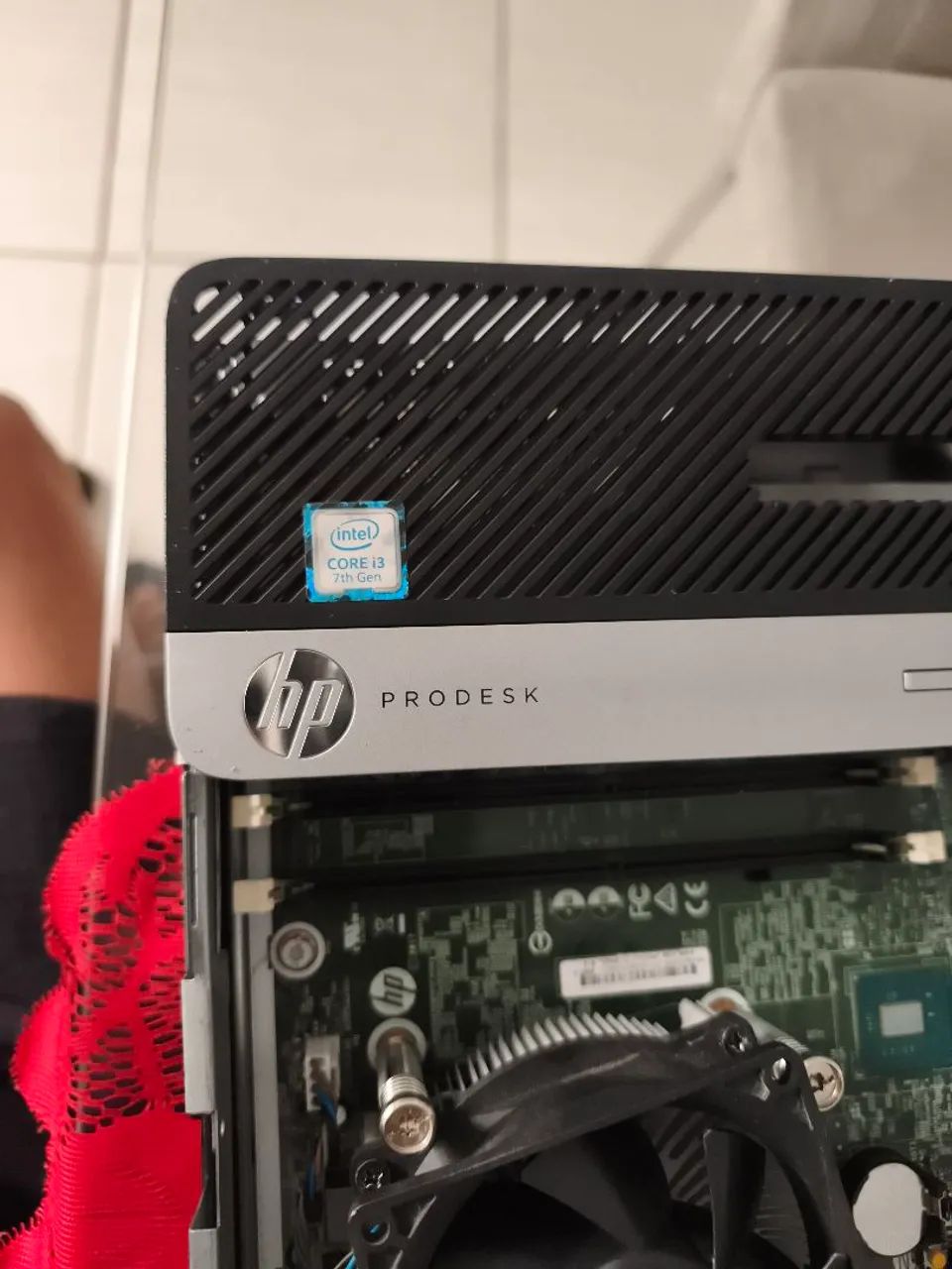Placa mãe + processador i3 7 geração+ cooler + gabinete prodesk HP - Foto 2