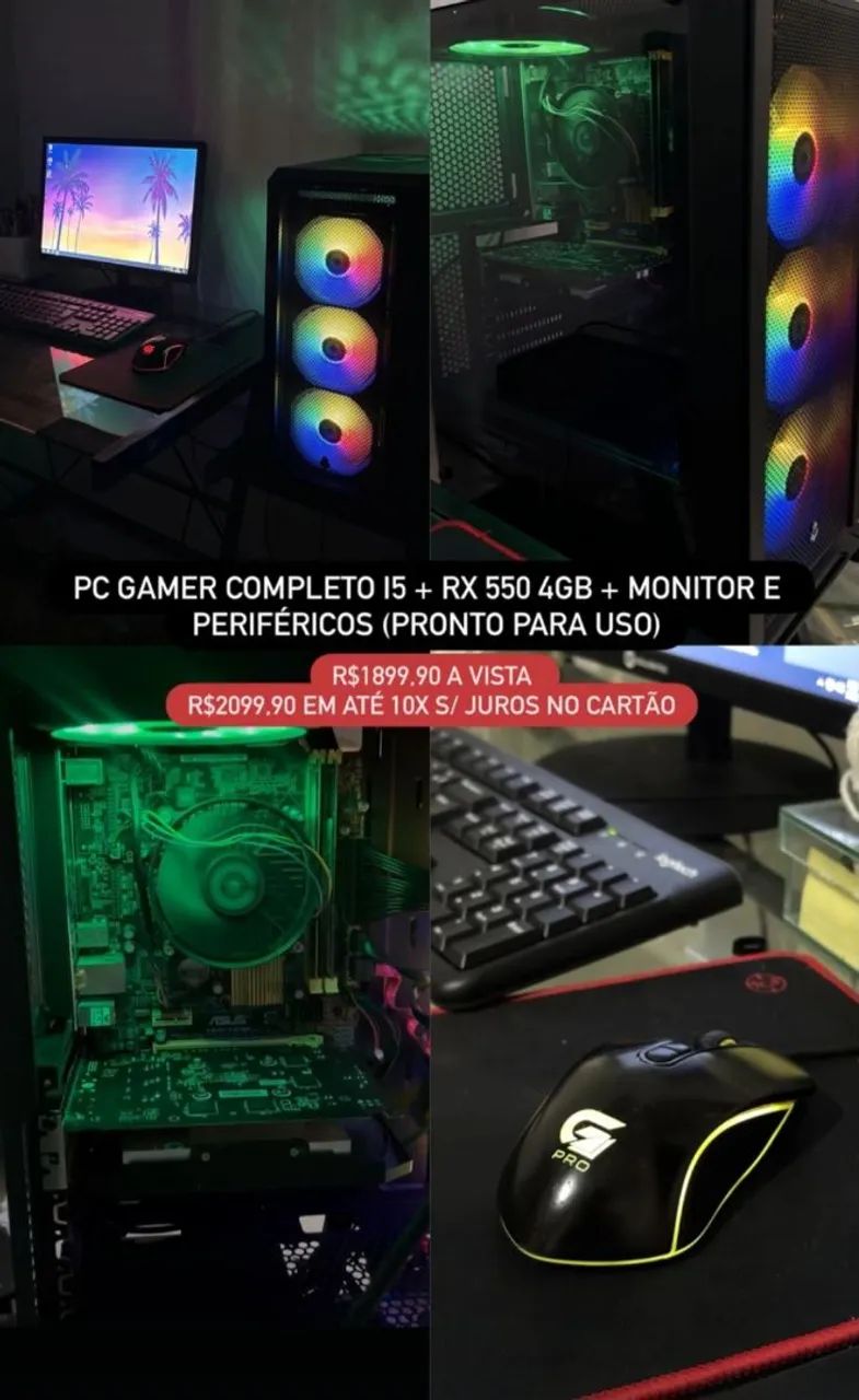 Pc Gamer + Periféricos LEIA A DESCRIÇÃO