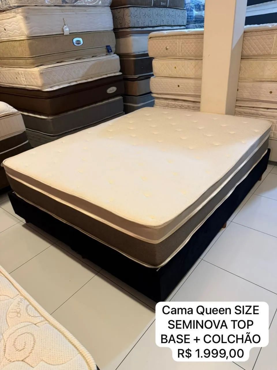 Colchão QUEEN SIZE SEMINOVA TOP - ENTREGO 