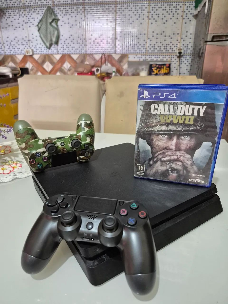 PS4 SLIM 1TB + 2 CONTROLES + CALL OF DUTY WW2 - Consoles de Vídeo