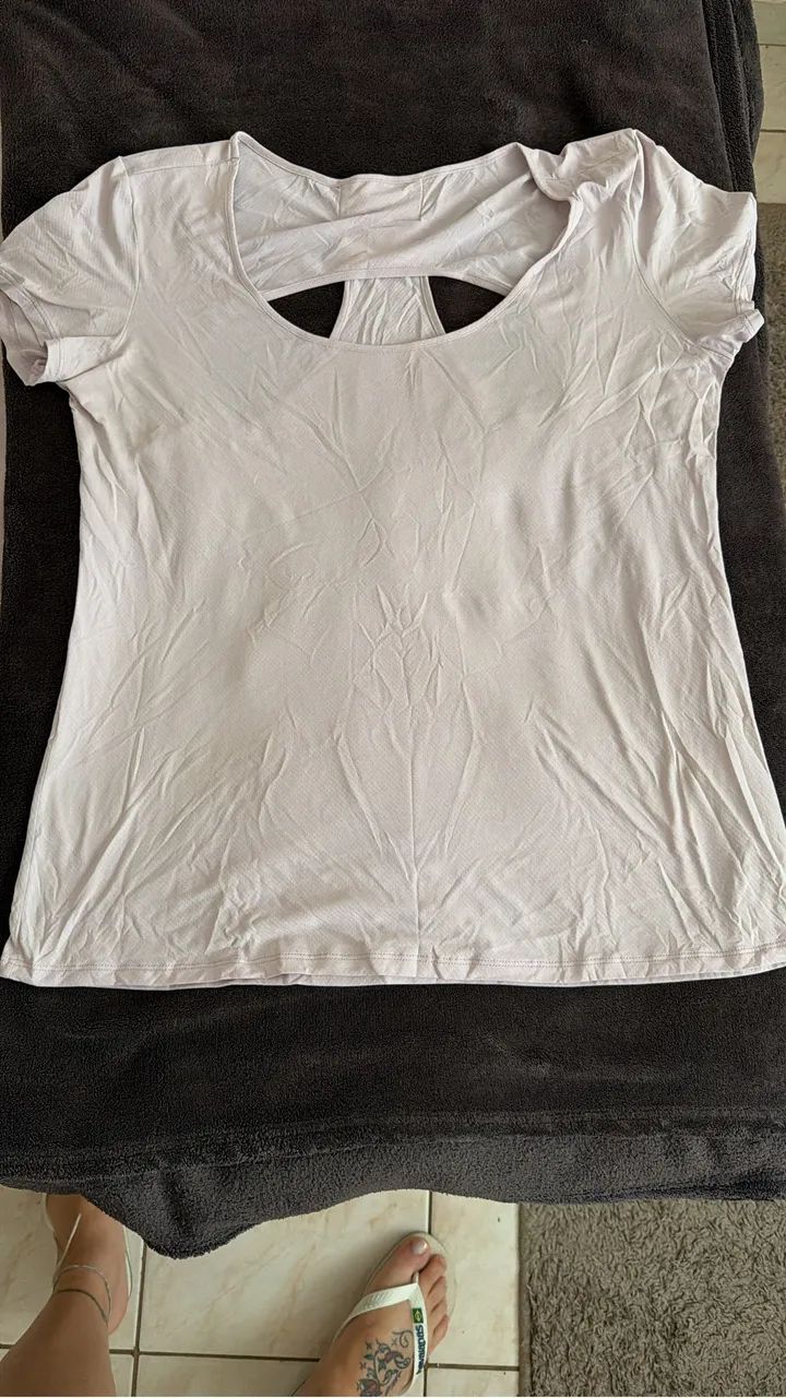 Blusa Track field rosa tamanho G