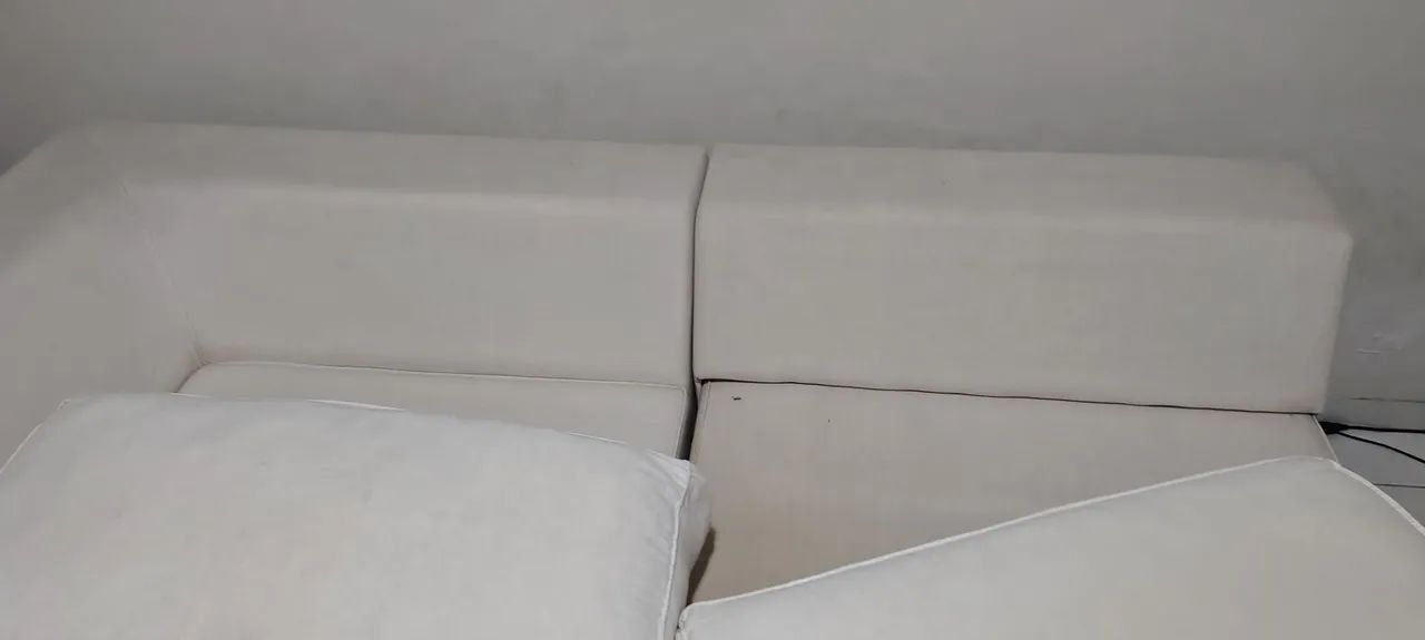 Sofá confortáve e elegante retrátil com tecido de linho cru.  - Foto 3