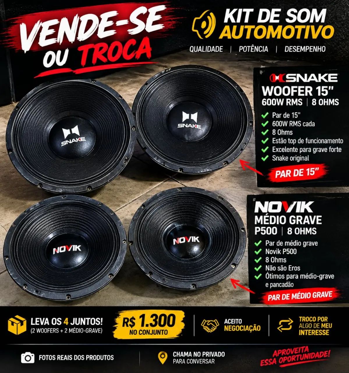 Kit alto falantes 