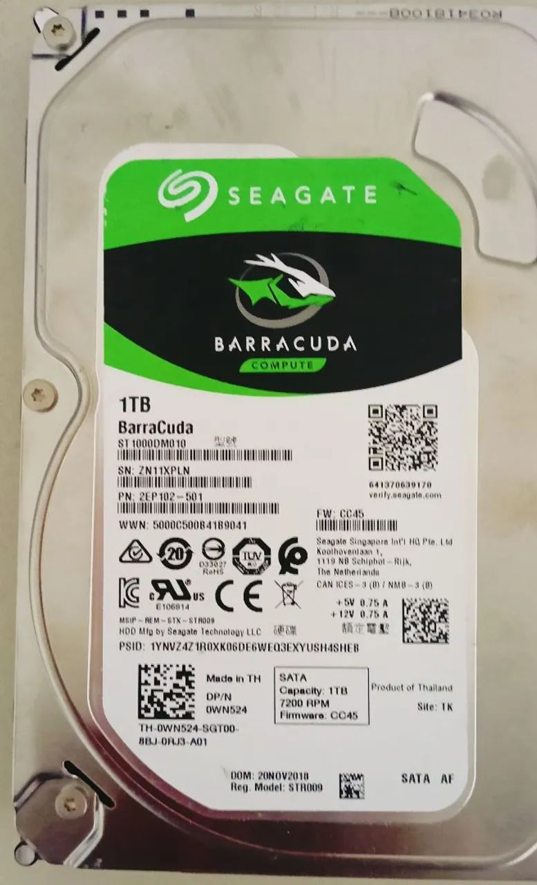 HD Pc 1tb barracuda 