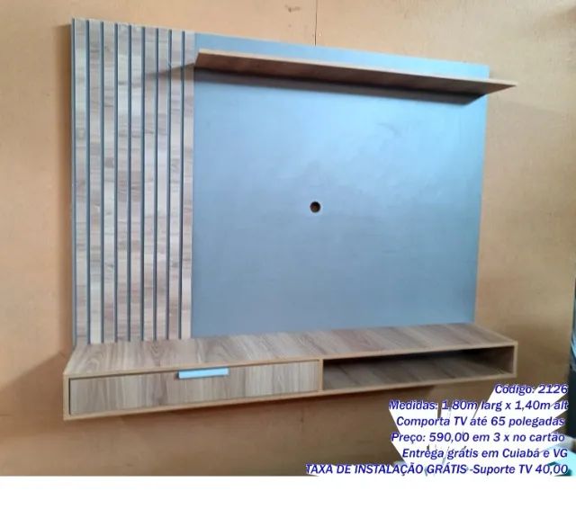 Painel MDF p/ TV até 65 polegadas 