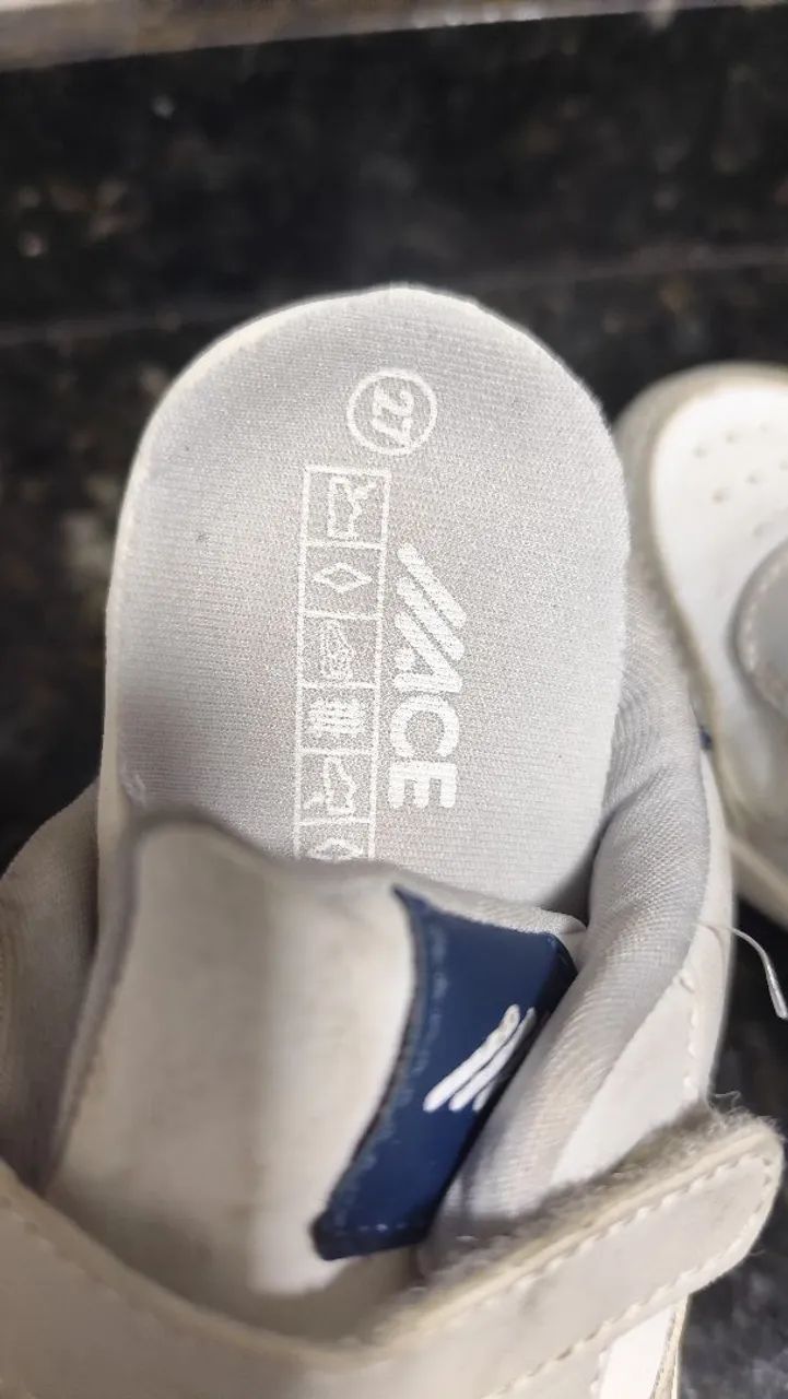 Tênis infantil Ace , branco e azul - Foto 4