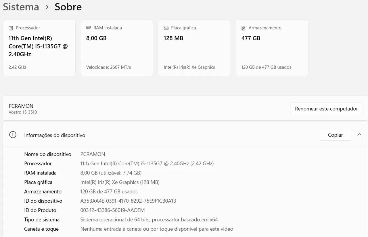 Notebook Dell vostro 15 3510 - Foto 4
