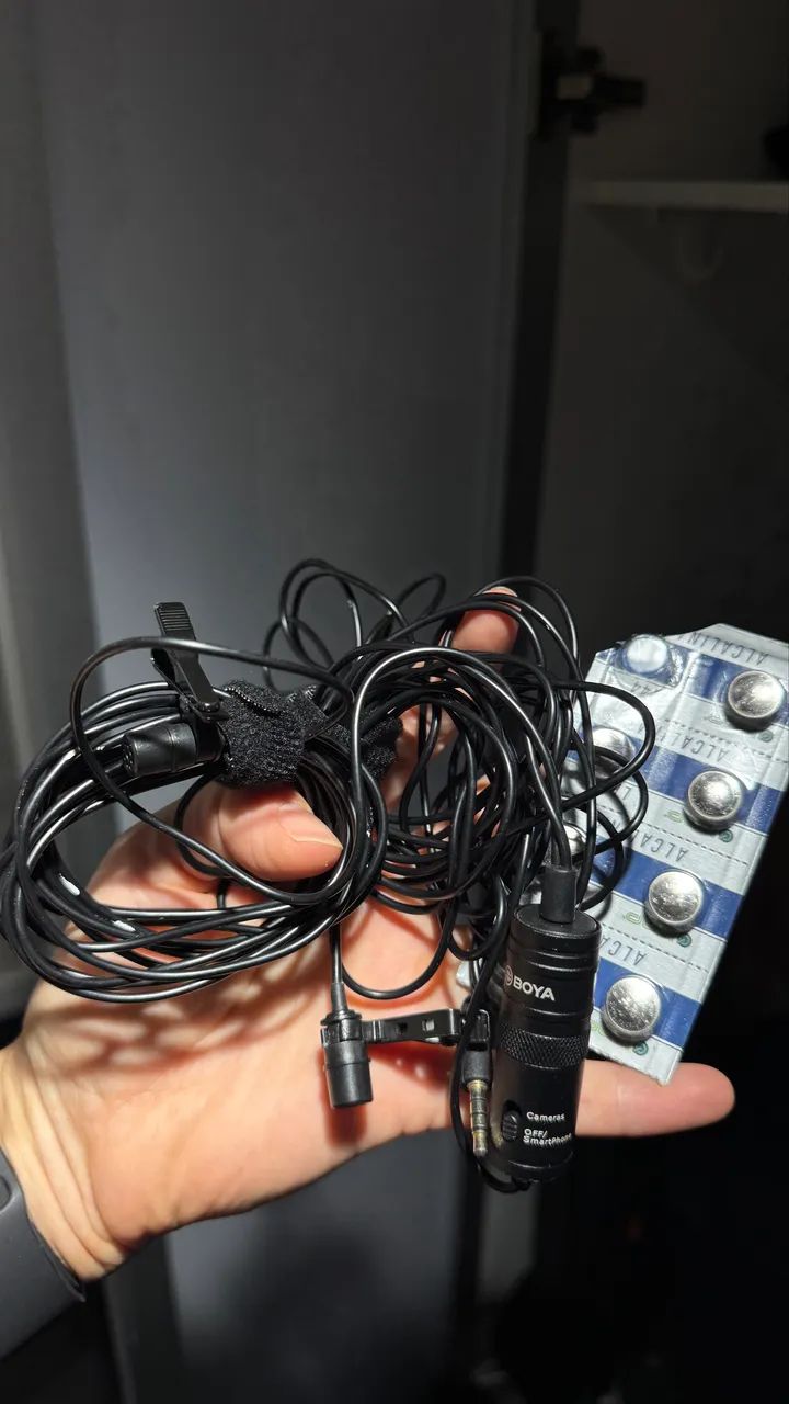 Microfone Boya duplo para celular e câmera  - Foto 2