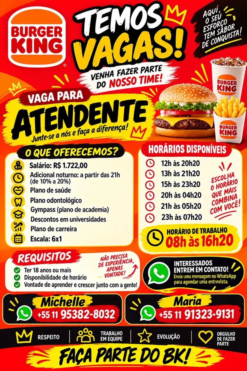 Atendente vagas 
