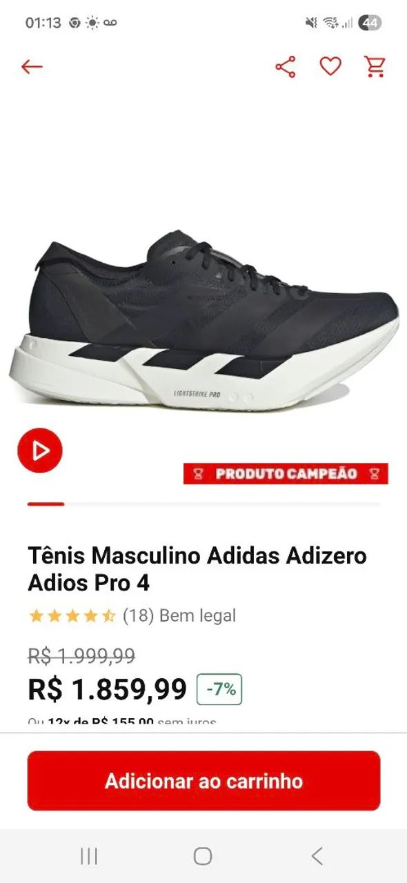 Adidas Adizero Adios Pro 4 Running Shoes