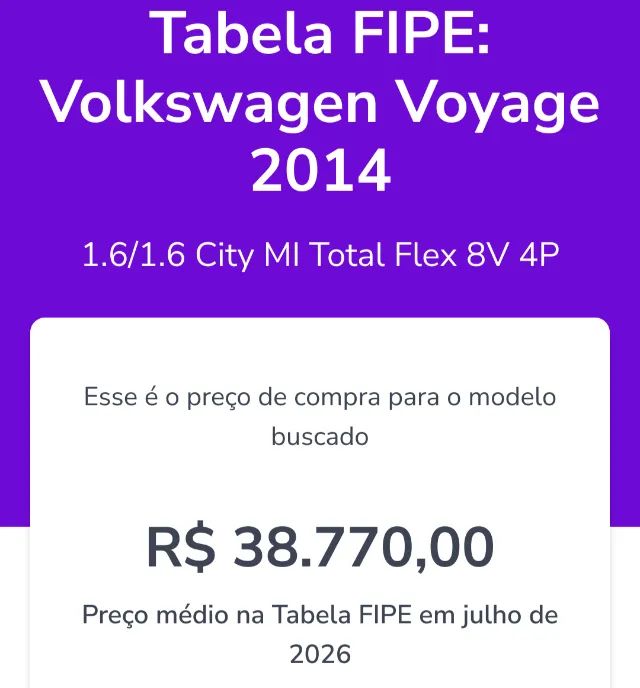 Volkswagen Voyage VOYAGE 1.6/1.6 City Mi Total Flex 8V 4p 2015