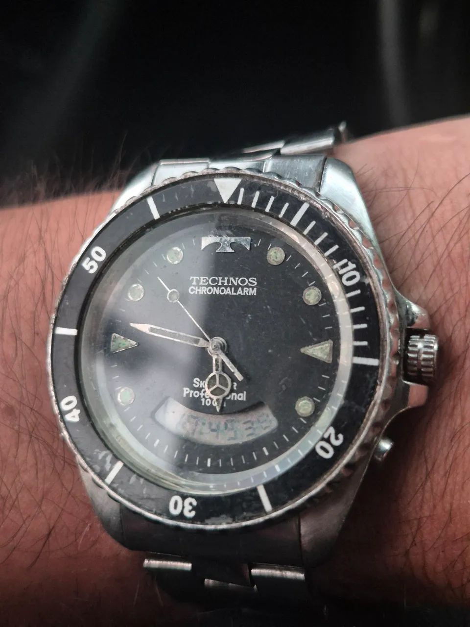 Relógio TECHNOS SKYDIVER PROFISSIONAL CHRONOALARM -  FUNCIONANDO TUDO  - Foto 3