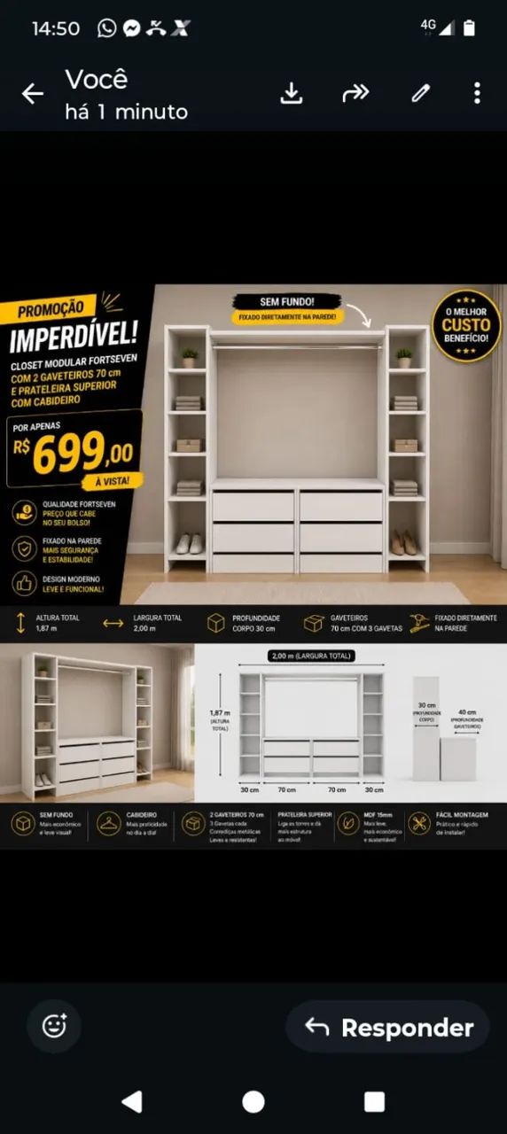 CLOSETS MDF NOVO  - Foto 4