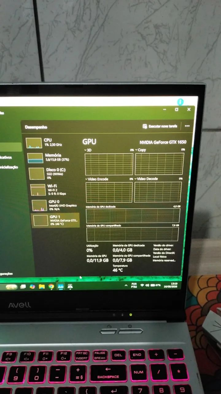 notebook avell a52 liv (aceito oferta) i5 de 10th gtx1650 - Foto 2