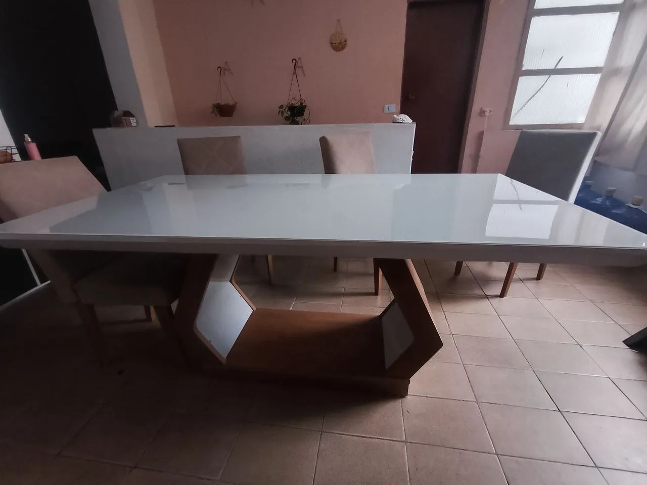 Mesa grande de vidro com 6 cadeiras  - Foto 3