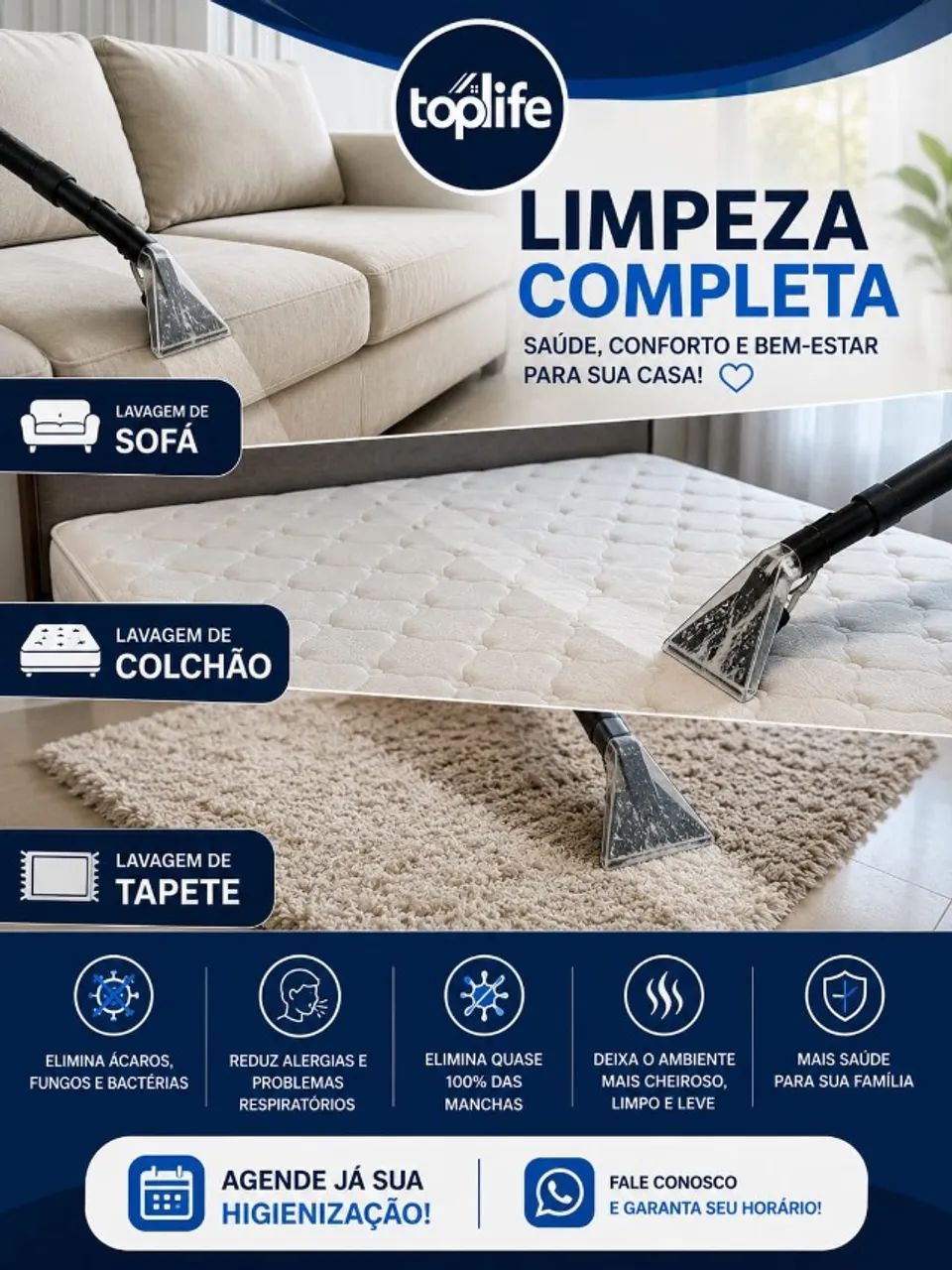 Lavagem de Sofá , Colchão e tapete 
