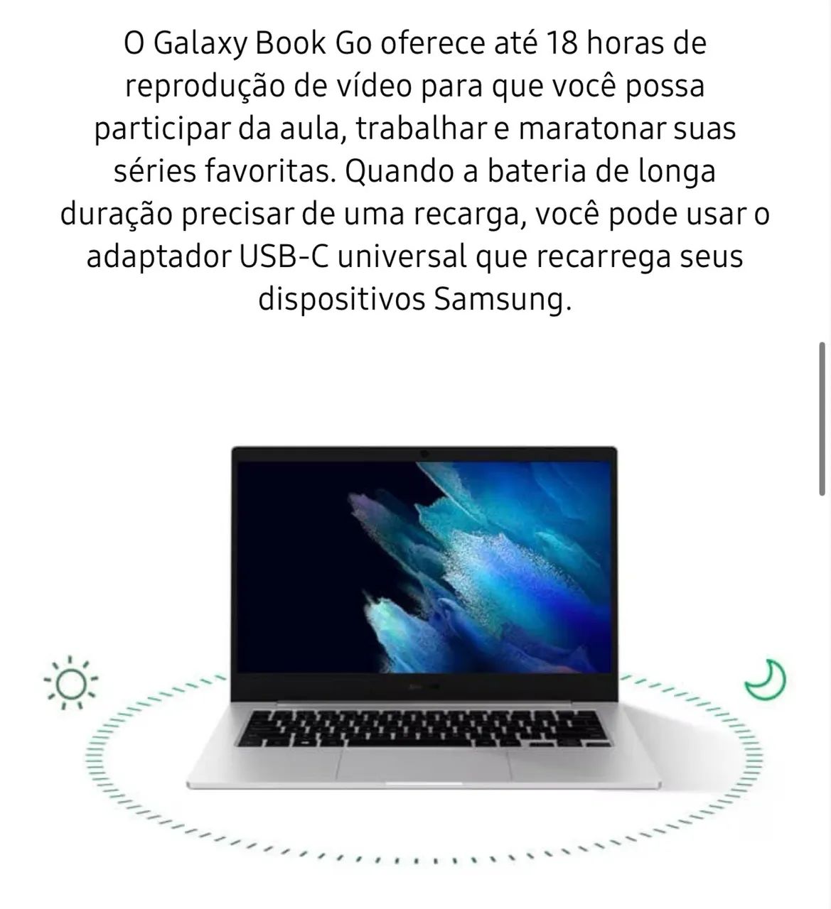Galaxy Book Go - 108GB - Perfeito para estudos  - Foto 2