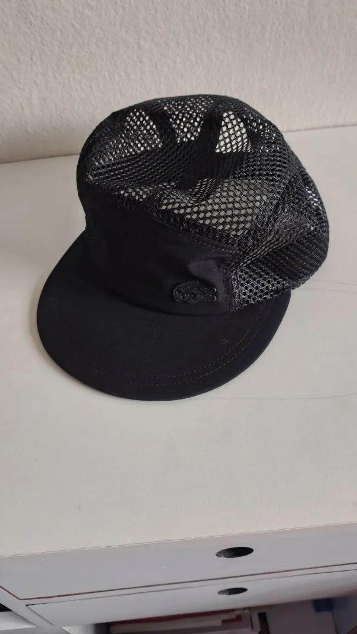 Boné Lacoste five panel preto  - Foto 3
