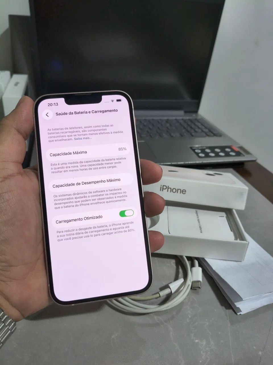 iPhone 13 128GB - NOTA FISCAL - CAIXA - CABO ORIGINAL - Foto 2