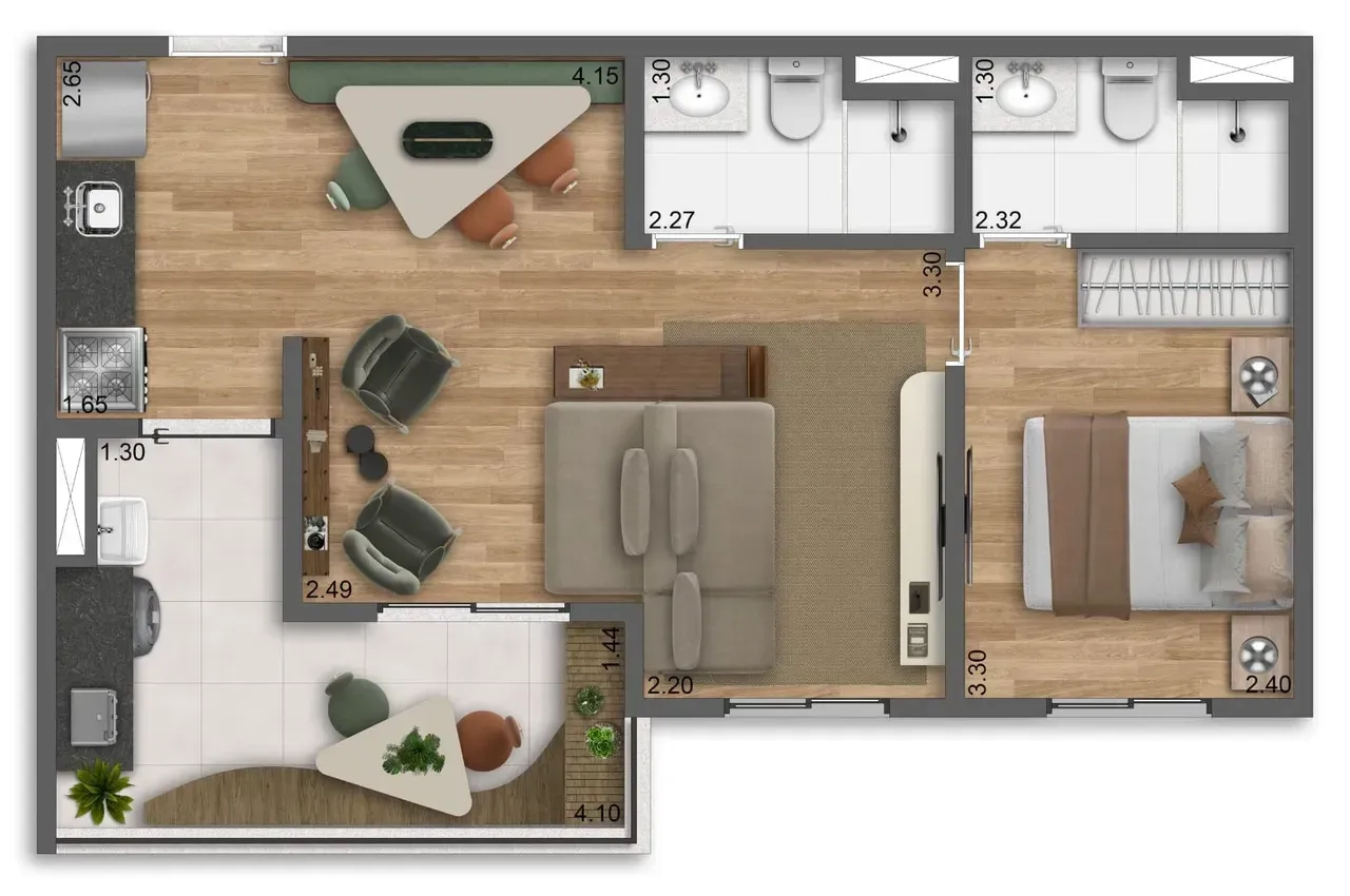 PLANTA 50m²