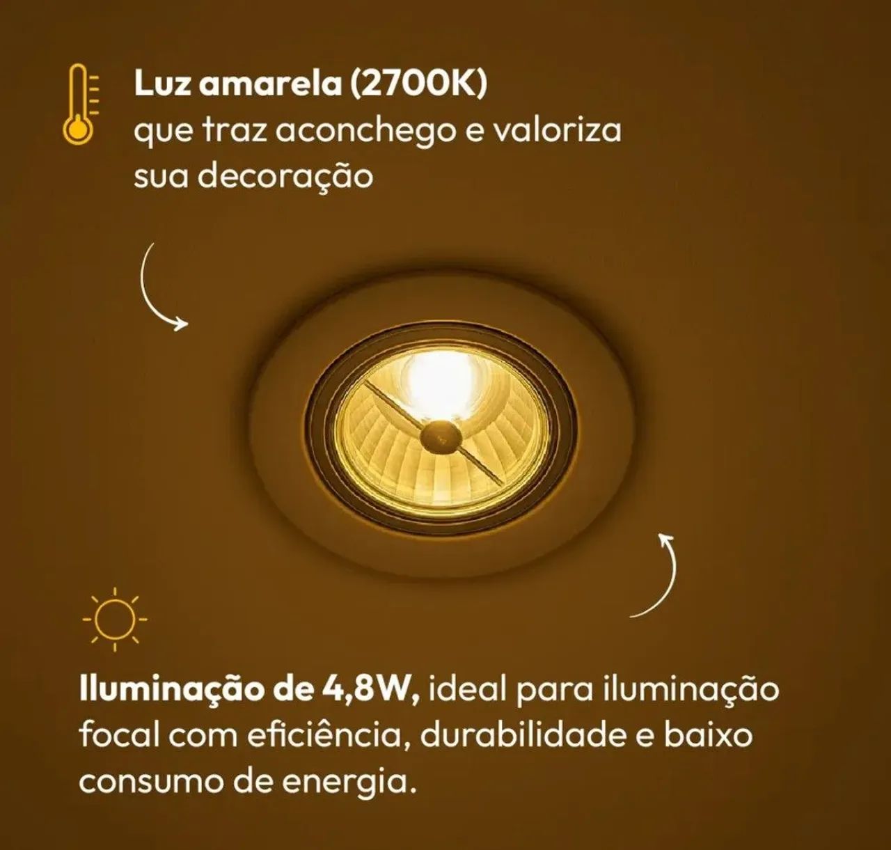 Lâmpada led Ar70 2700k 4,8w  - Foto 4