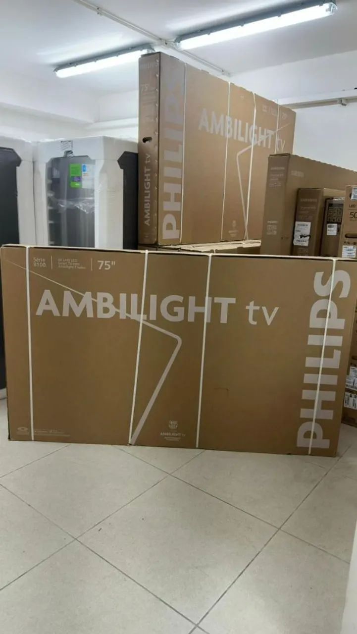 Smart TV PHILIPS Ambilight 75 polegadas 4K, 75PUG8100/78, Comando de Voz nova<br> - Foto 2