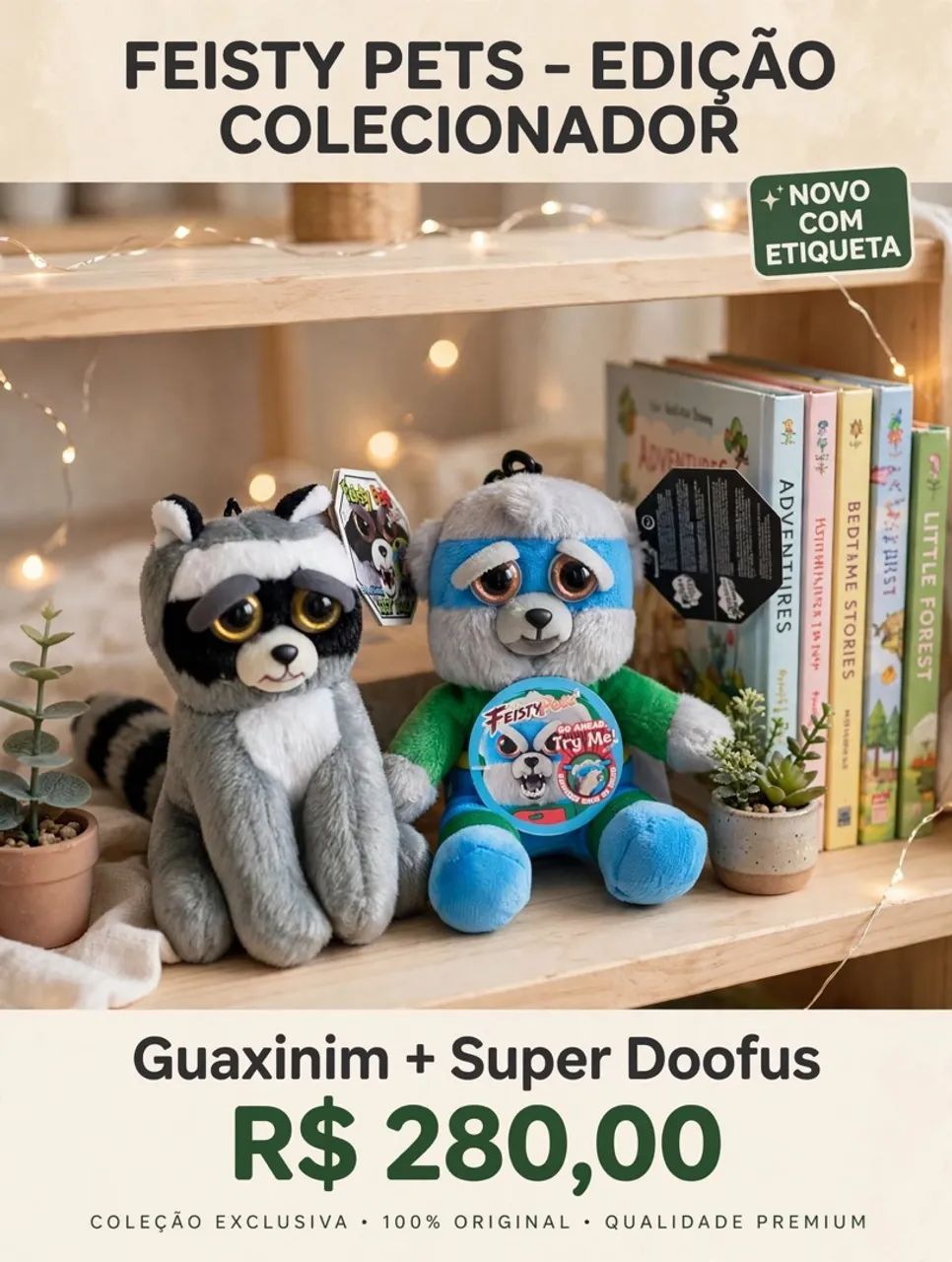 Feisty chaveiros dupla 