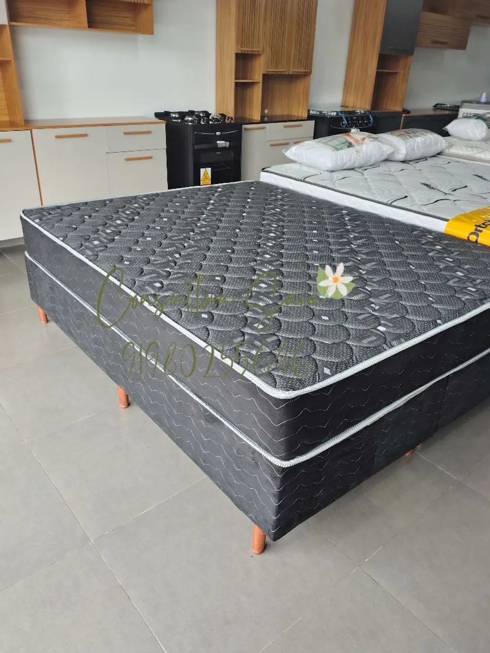 CAMA BOX CASAL MOLAS ENSACADAS DISPONÍVEL À PRONTA-ENTREGA 