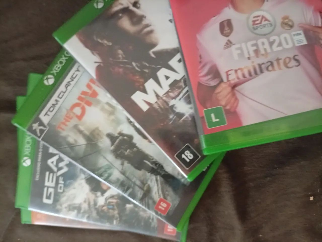 5 jogos Xbox one Mídia física 