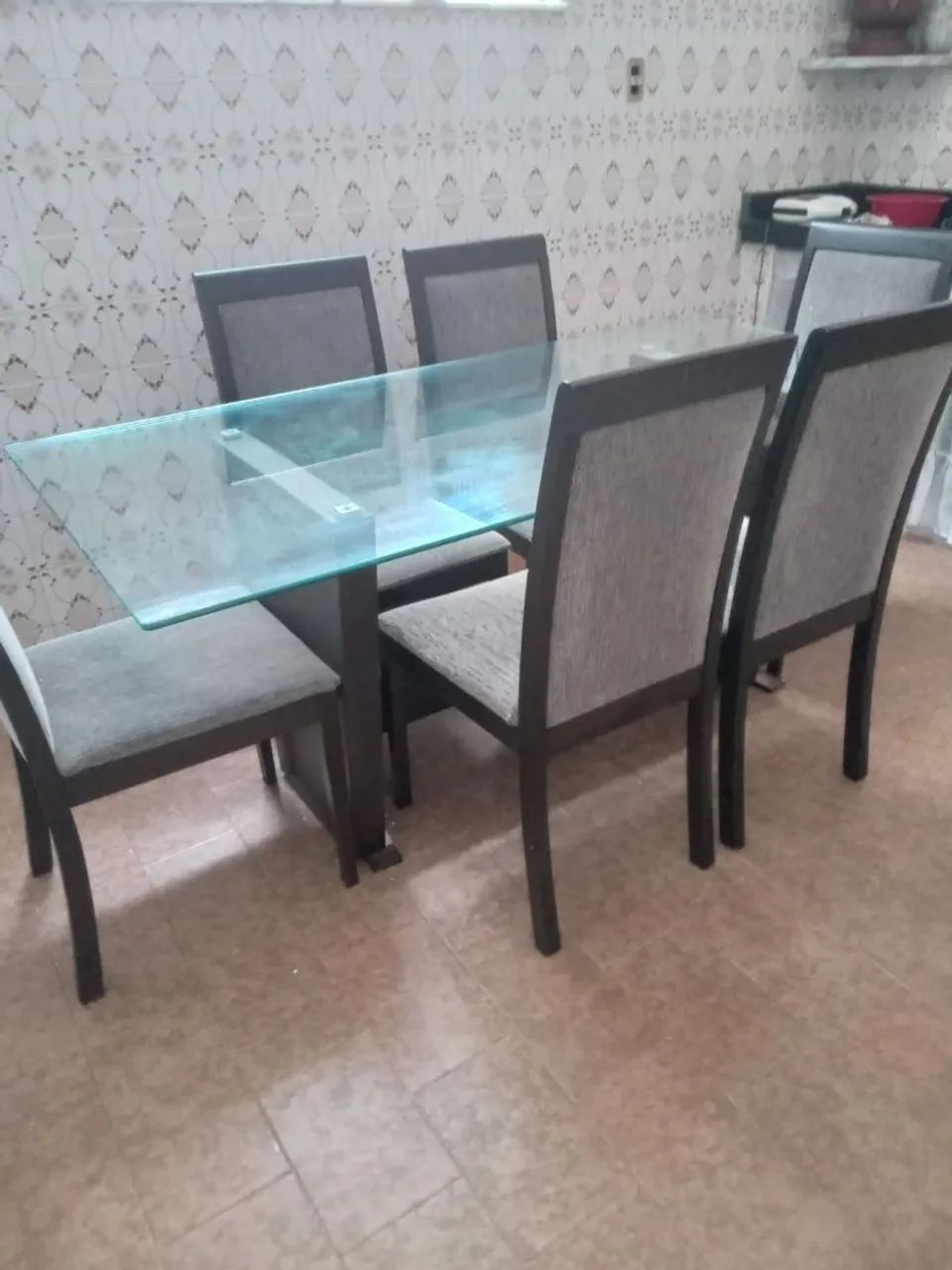 Mesa de vidro 6 cadeiras - Foto 3