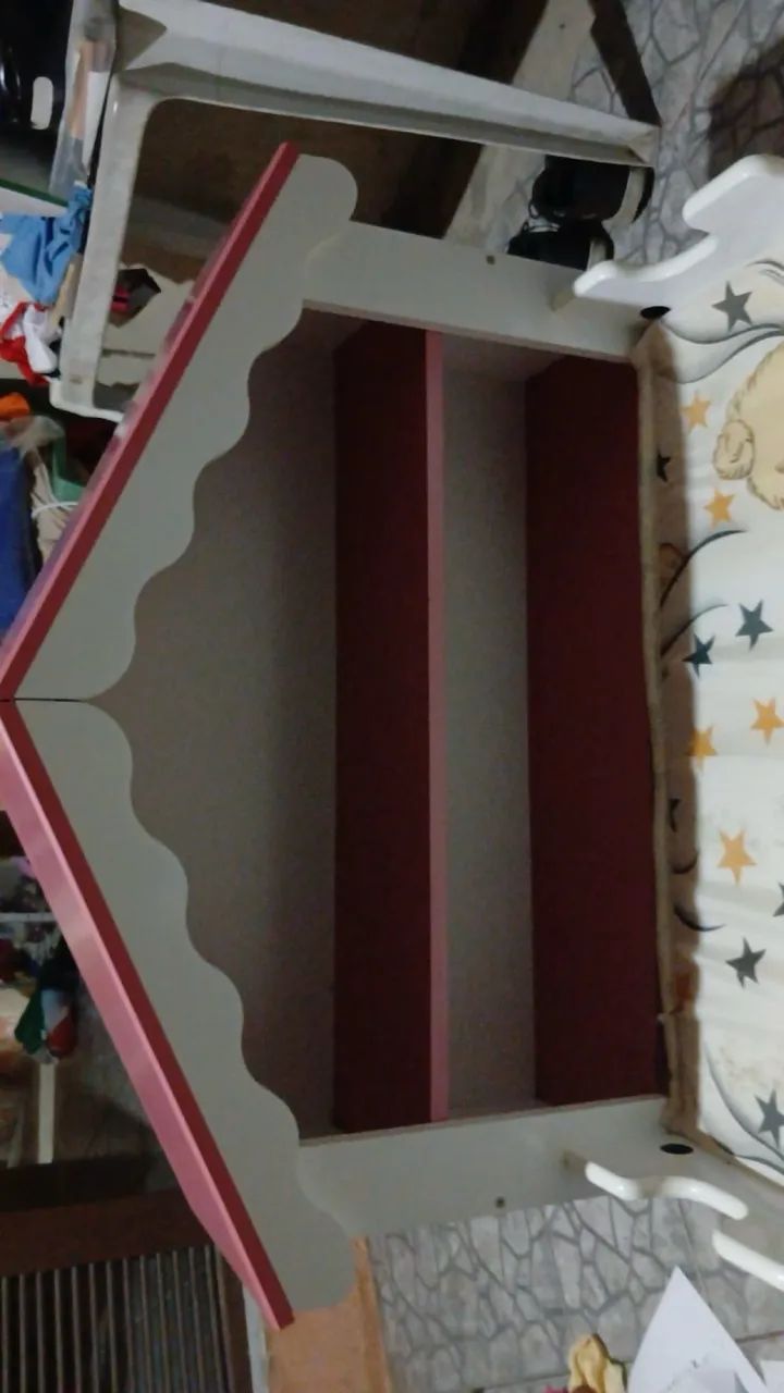 Cama infantil casinha rosa  - Foto 3