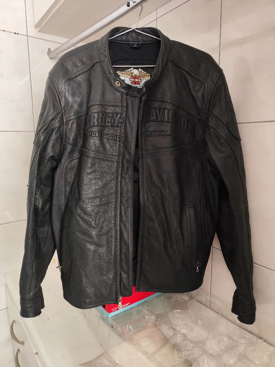 Jaqueta de Couro da Harley Davidson excelente estadoo