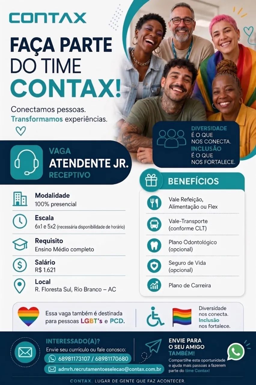 Vaga para operador de telemarketing *34