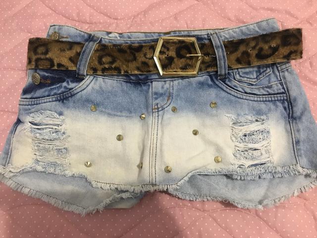 Short saia jeans