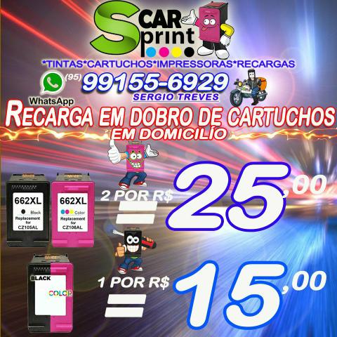 Recarga em dobro de cartucho de impressora
