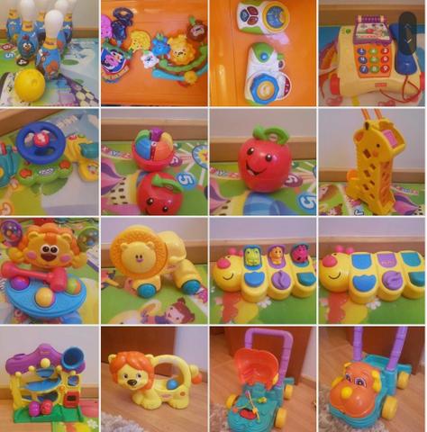 13 Brinquedos idade 0 a 5 anos. Fischer Prive e Playscool