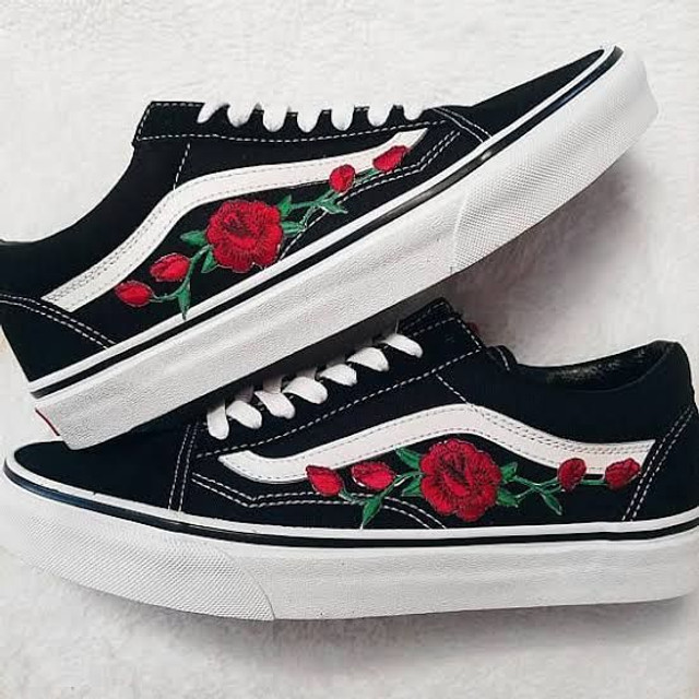 tenis vans old skool roses special collection