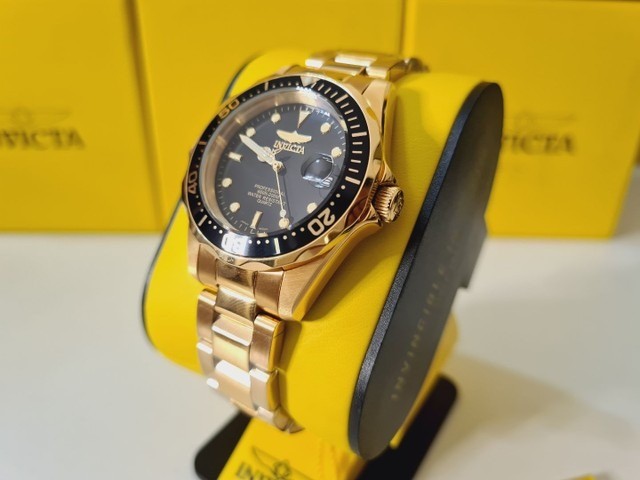 Relógio Invicta Pro Diver 8936 Banho Ouro 38mm Unissex Original