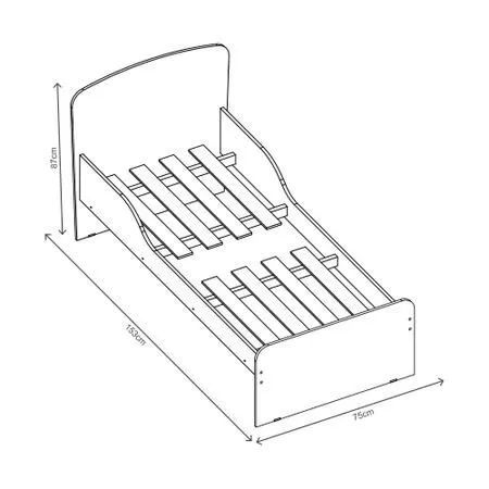 Cama Infantil Feminina para Colchão de 70cm - Nicole Princesa - Foto 2