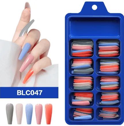 Promoção kit unhas posticas decoradas conjunto de cor mista - Foto 2